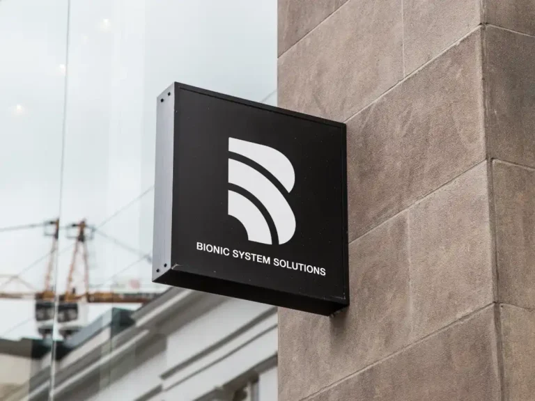 Hanging Wall Sign MockUp 1